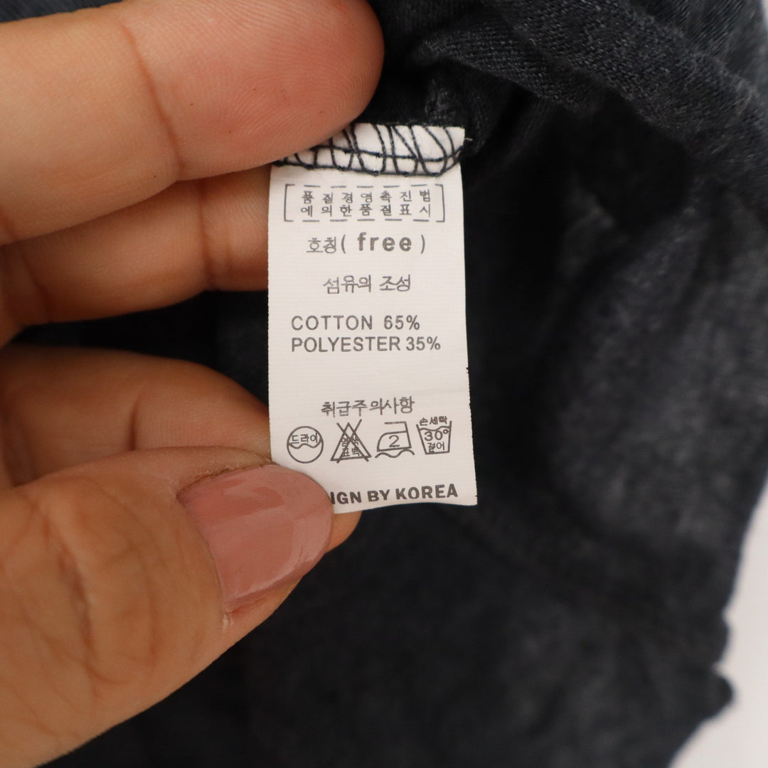This Korea Layered Asymmetric Tank Top Charcoal Gray Button Front One Size