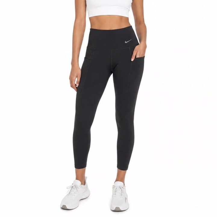 Nike Universa Dri-FIT Womens High Rise Cropped Leggings Black XS