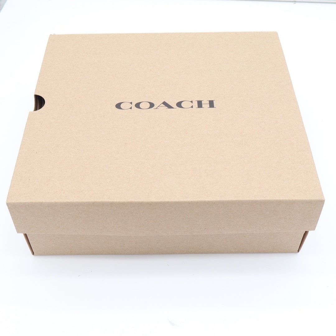 Coach Black Leather Combat Boots Gold Hardware Side Zip Womens 8B