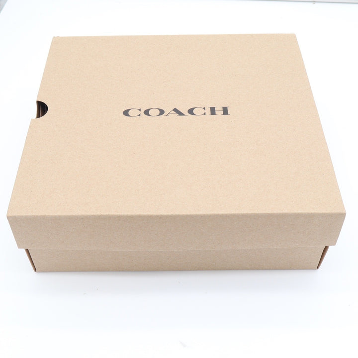 Coach Black Leather Combat Boots Gold Hardware Side Zip Womens 8B