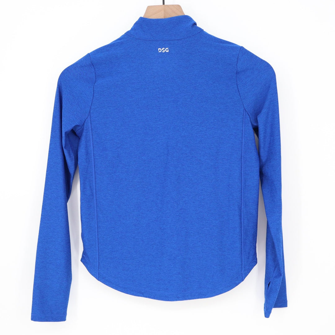 DSG Girls Royal Blue Heather Movement 1/4 Zip Pullover Long Sleeve Size M 10-12