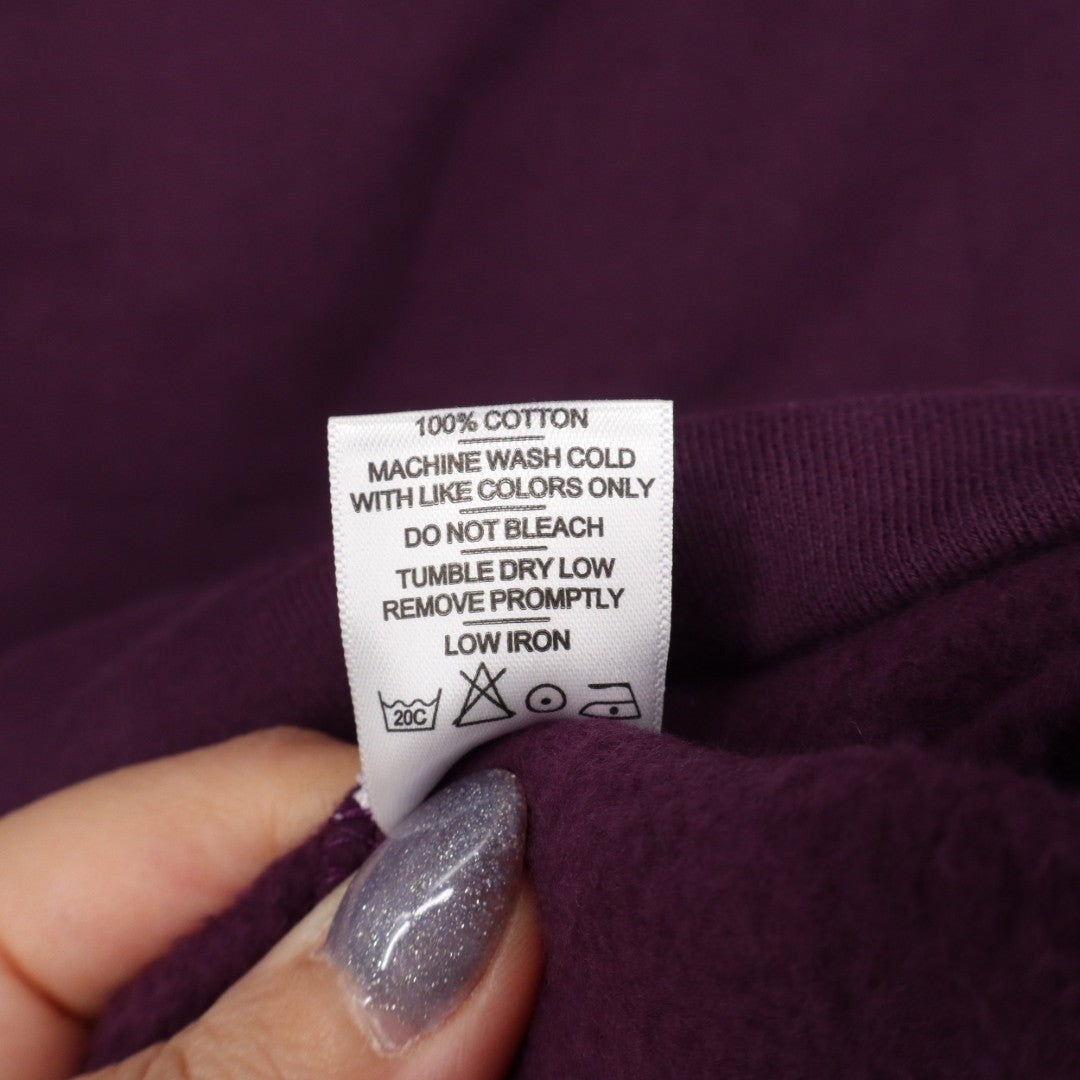 American Giant Midweight Hoodie Womens Large Blackberry Wine Fleece Lined Cotton