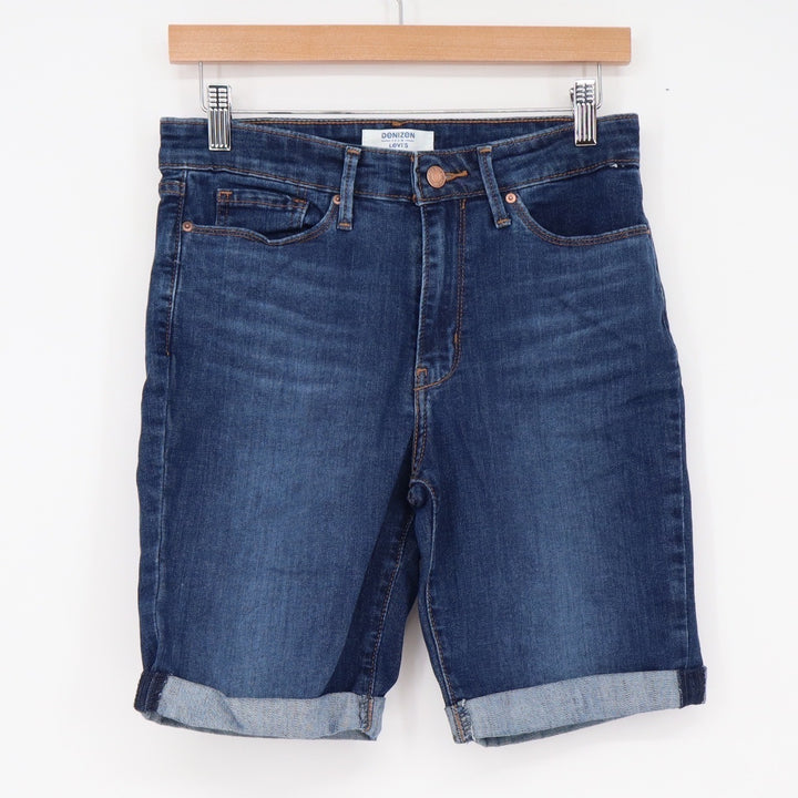 Denizen Bermuda Shorts Womens 6 Bermuda Dark Wash Denim Cuffed Excellent