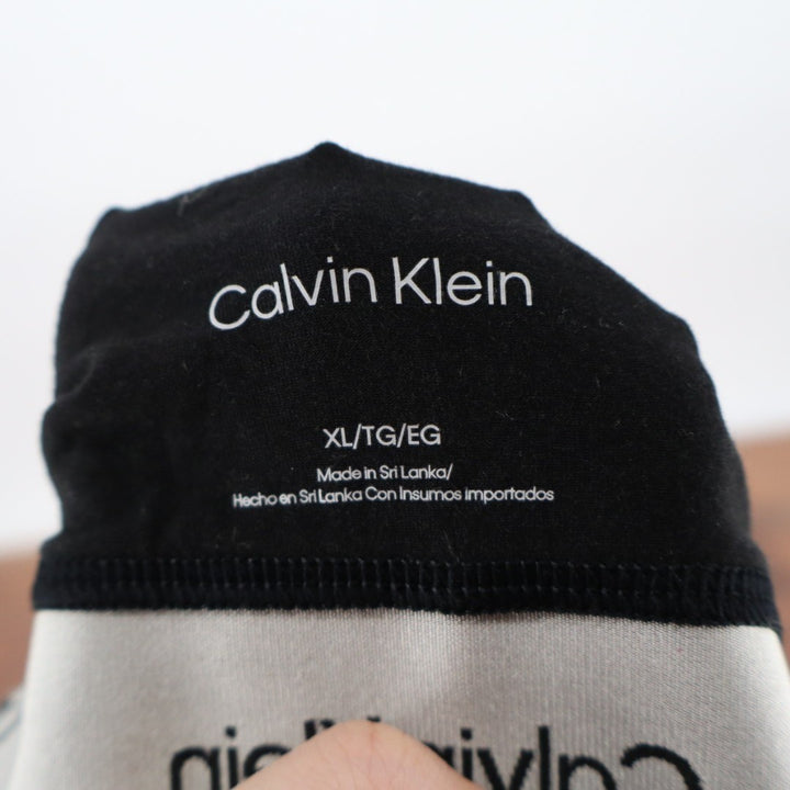 Calvin Klein Pride Unlined Bralette Bra Womens XL Black Cotton Stretch Racerback