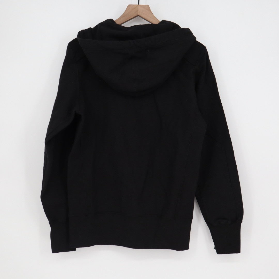American Giant Hoodie Mens Small Black Full Zip Sherpa Lined Cotton Drawstring