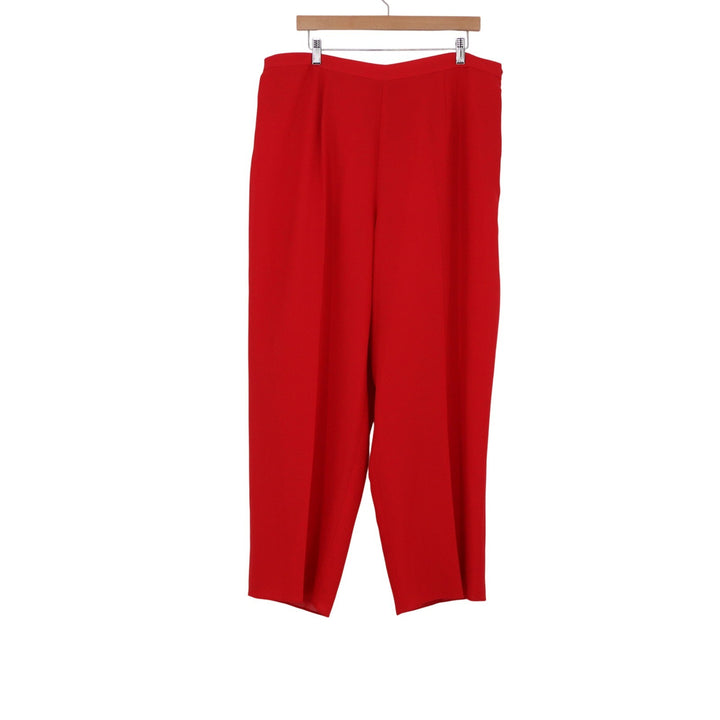 Montee Collection Red Dress Pants Plus Size 22W Straight Leg Lined Career
