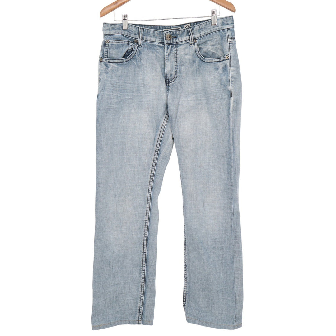 INC International Concepts Mens Light Wash Straight Leg Jeans 32x34 Blue Cotton