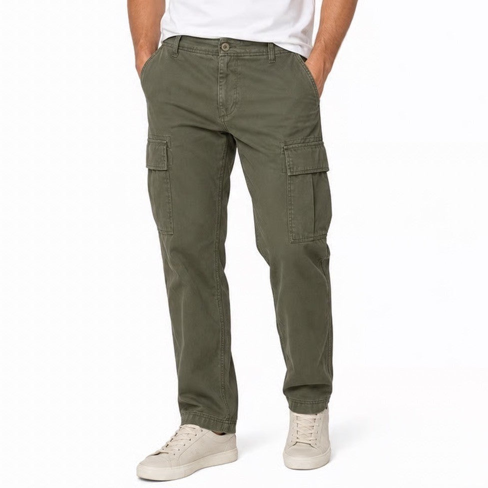 Old Navy Cargo Pants Mens 33x30 Straight Leg Olive Green Utility Excellent