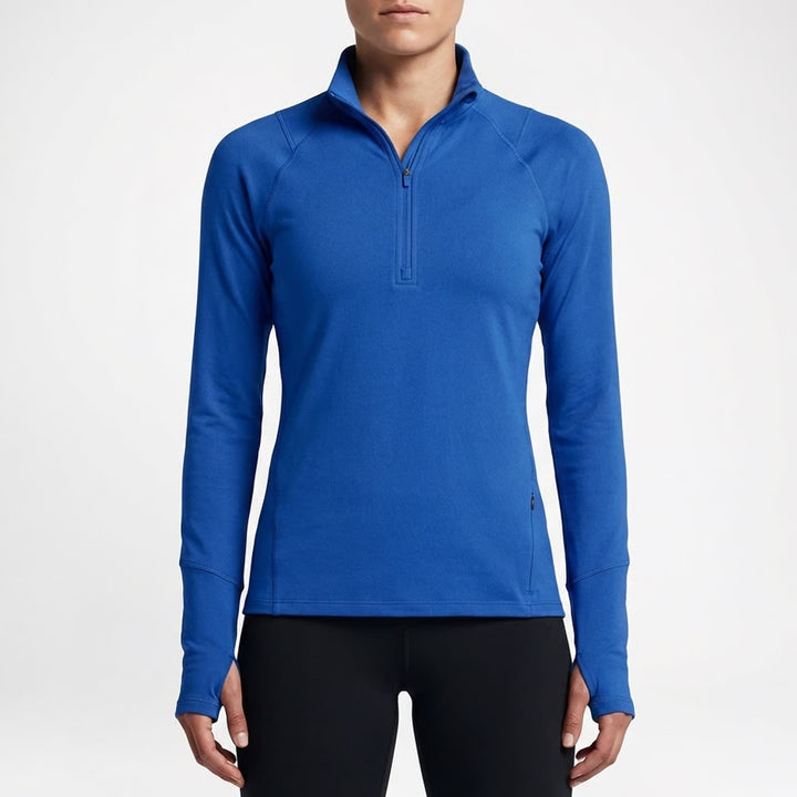 DSG Womens Run Grid 1/4 Zip Pullover Team Royal Blue S Moisture Wicking
