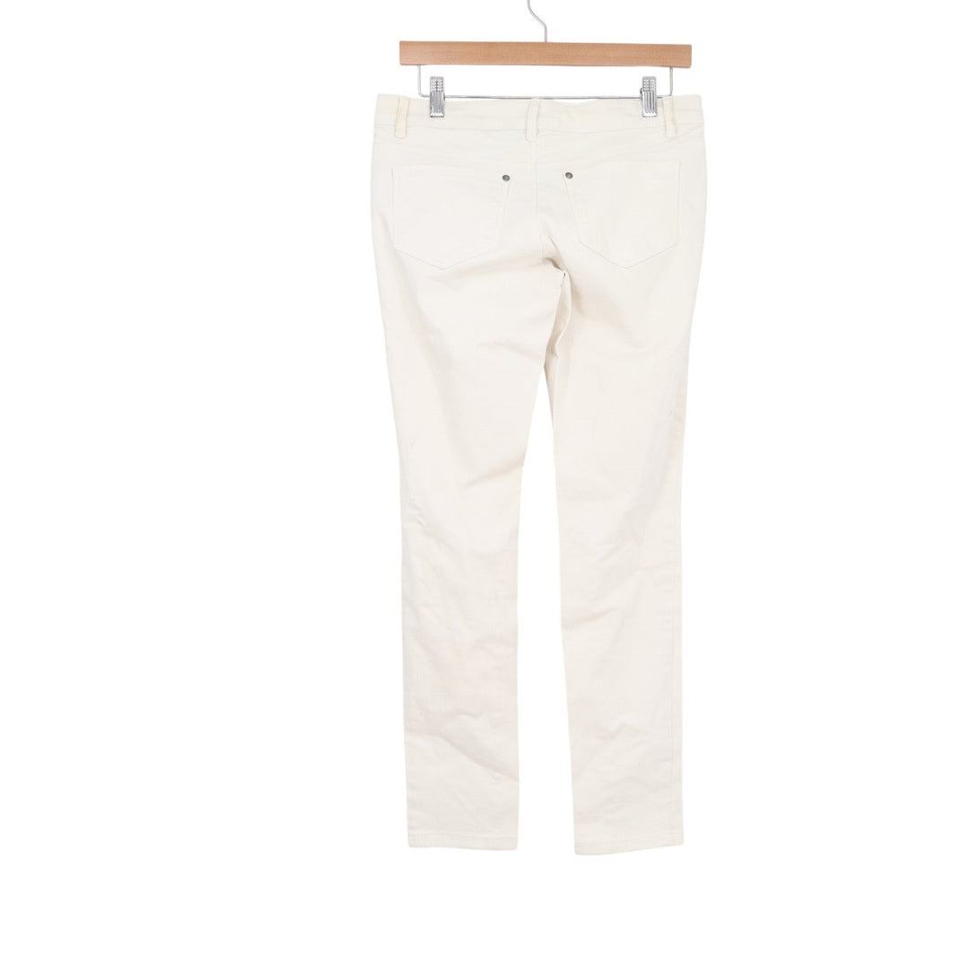 Nuon Womens White Skinny Jeans Size 30 Stretch Denim Slim Fit Mid Rise