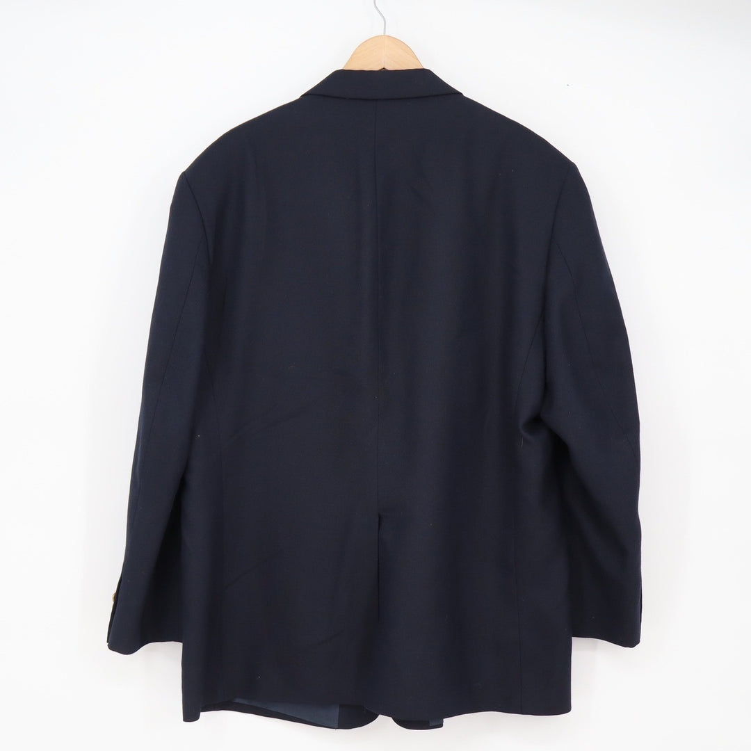 Stafford Blazer Mens 44 Navy Blue Classic Gold Crest Button Professional