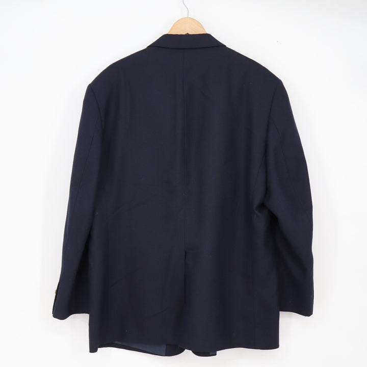 Stafford Blazer Mens 44 Navy Blue Classic Gold Crest Button Professional