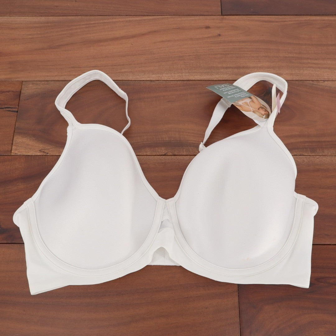 Bali T-Shirt Bra Womens 36D White Stretch Adjustable Strap Full Coverage Padded
