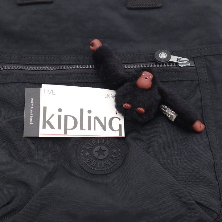 Kipling Asseni Mini Tote Bag Black Noir Nylon Crossbody Handbag