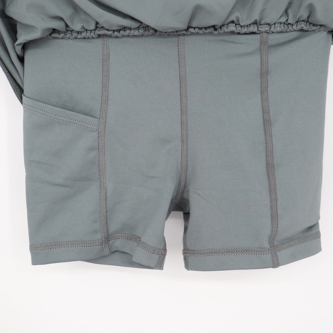 Nike One Dri-FIT Girls Training Skort Smoke Grey Kids Size S NEW