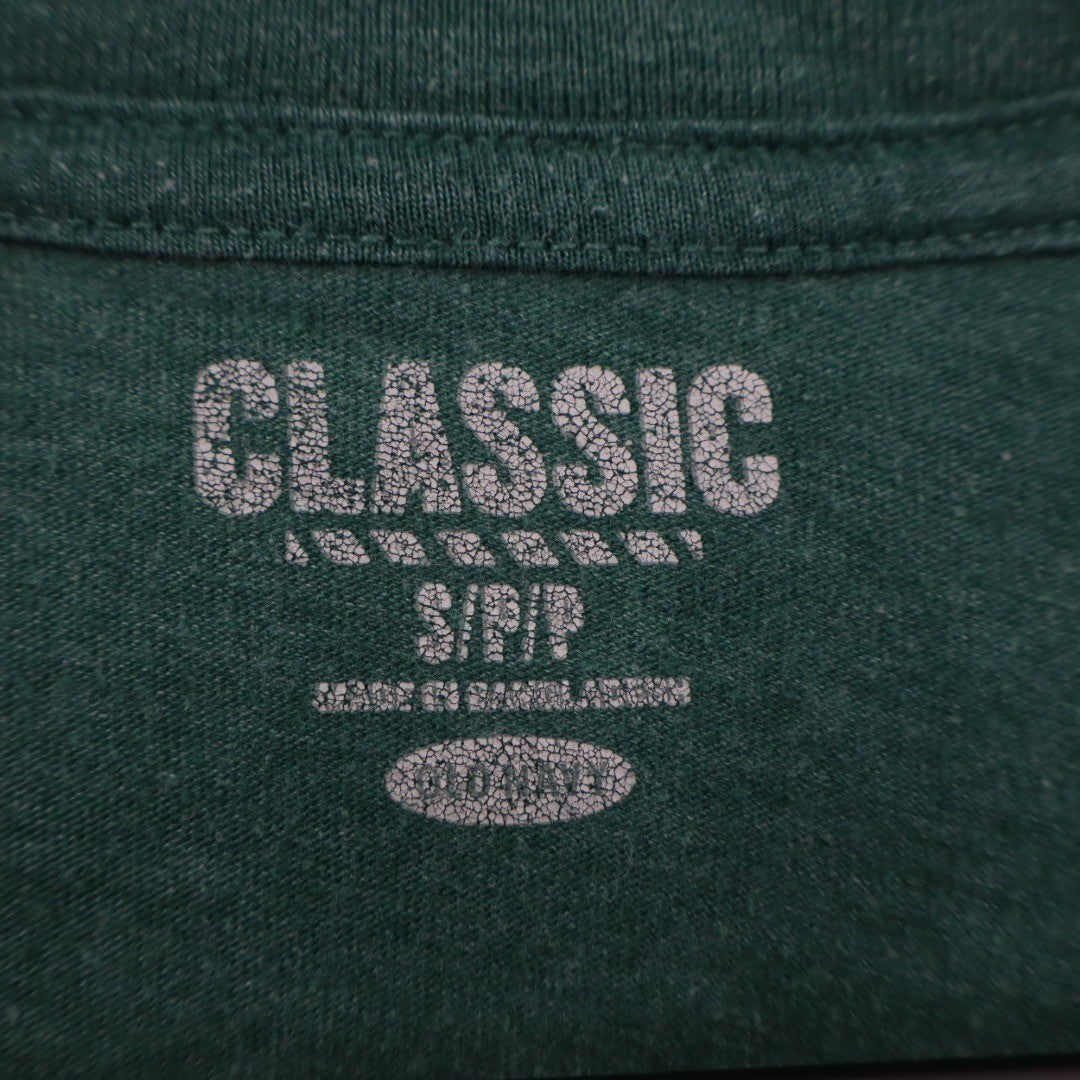Old Navy Classic V Neck T Shirt Green Short Sleeve Basic Tee Mens Size S