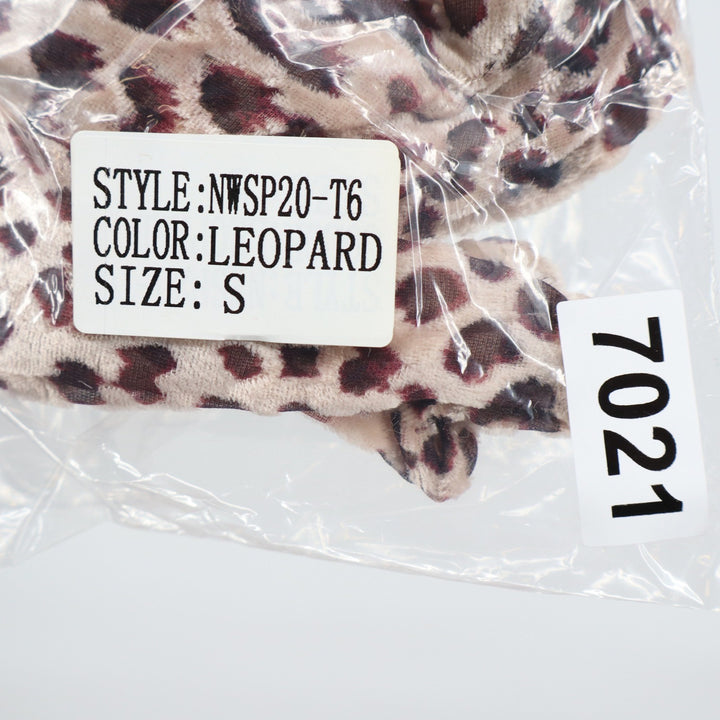 Naked Wardrobe The Statement Leopard Print Twist Front Crop Top Small