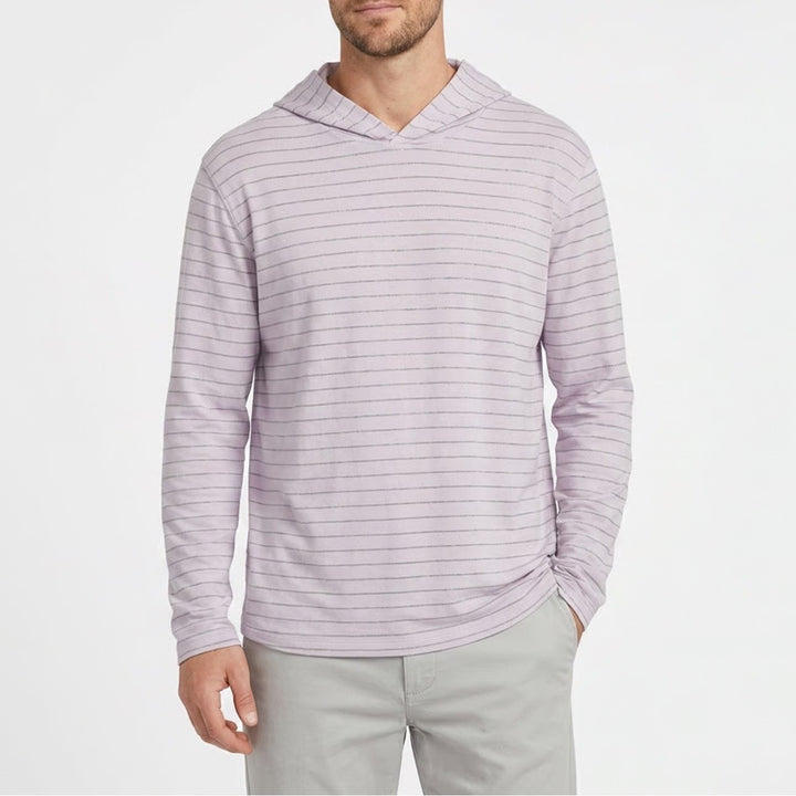 VRST Mens XXL Essential Hoodie Misted Lilac Feeder Stripe UV Protection