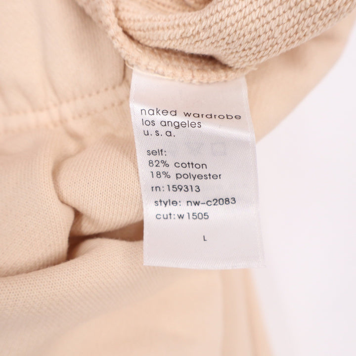 Naked Wardrobe Tan Beige Sweatshirt Joggers Set Large Loungewear