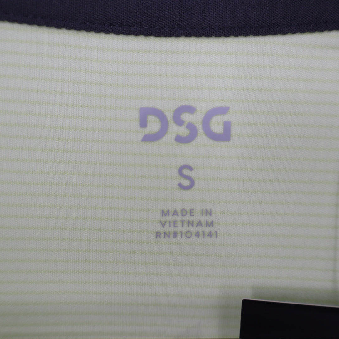 DSG Run LS Tee Mens Small Pale Neon Green Reflective Long Sleeve Training Shirt