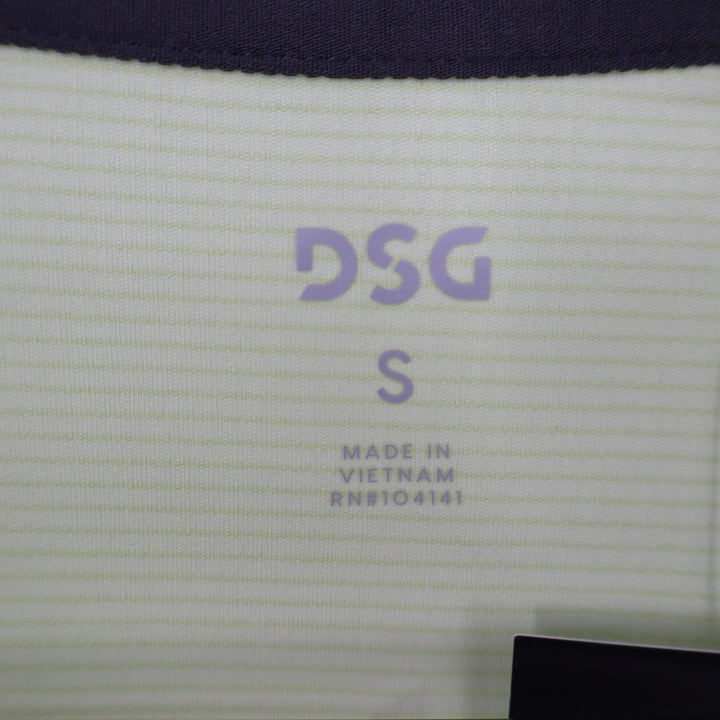 DSG Run LS Tee Mens Small Pale Neon Green Reflective Long Sleeve Training Shirt