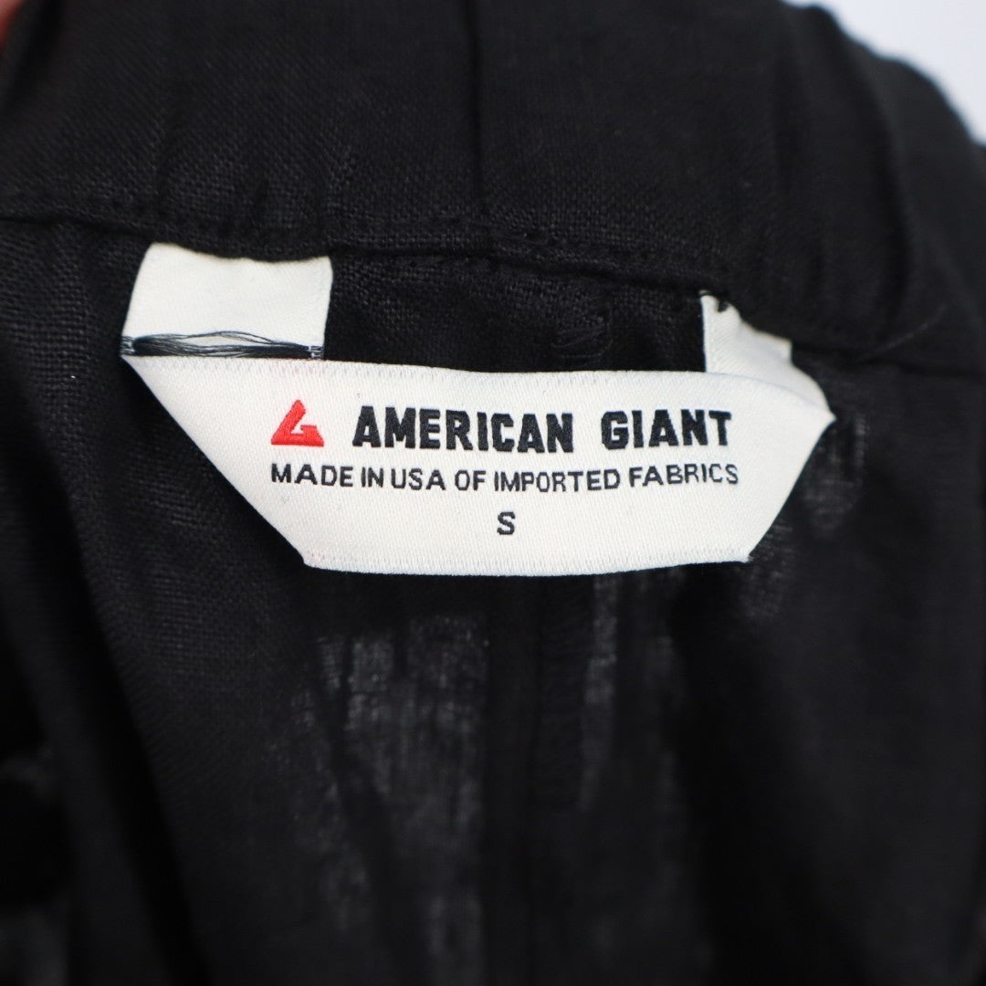 American Giant Women's Linen Pants Size S Black Made In USA