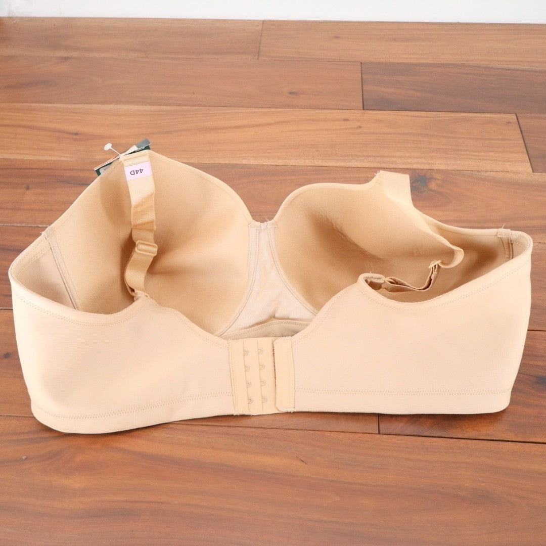 Vanity Fair Beauty Back Full Figure Wireless Bra 44D Beige Adjustable Straps