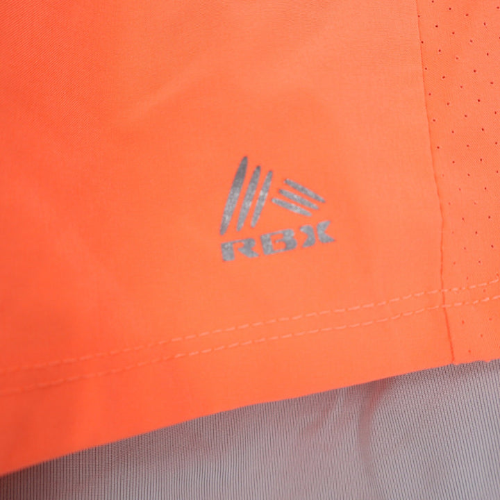 RBX Running Shorts Womens Small CR556 Neon Orange Grey 2-in-1 Athletic Good