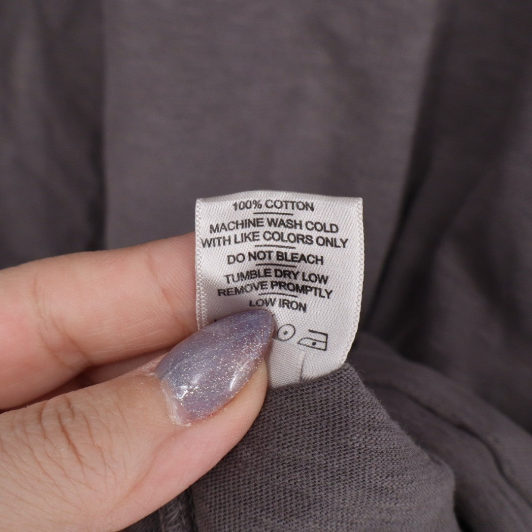 American Giant Premium Slub T-Shirt Mens XL Gray Cotton Crew Neck Long Sleeve