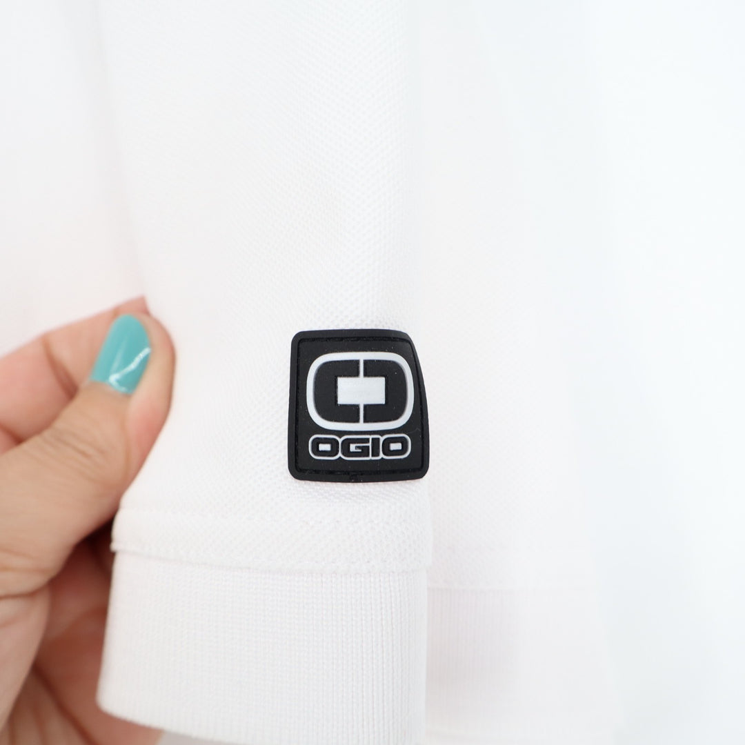Ogio Link Polo Shirt Mens 2XL White Spread Collar Golf Performance Short Sleeve