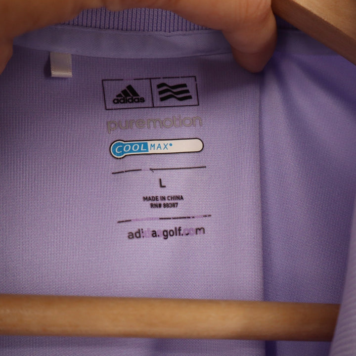 Adidas Mens Puremotion CoolMax Golf Polo Shirt Purple Large