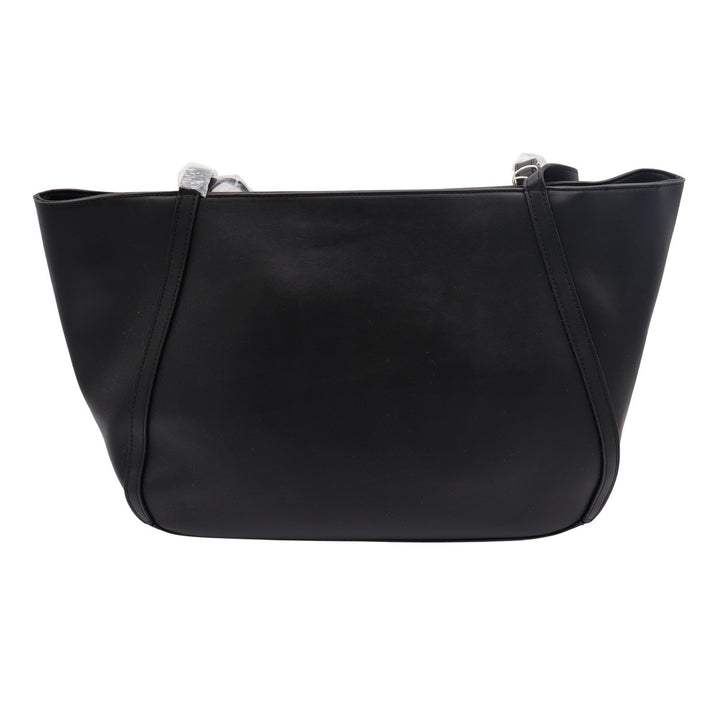 Cavalli Class Sandra Shopper Black Onyx Gold Logo Tote Bag