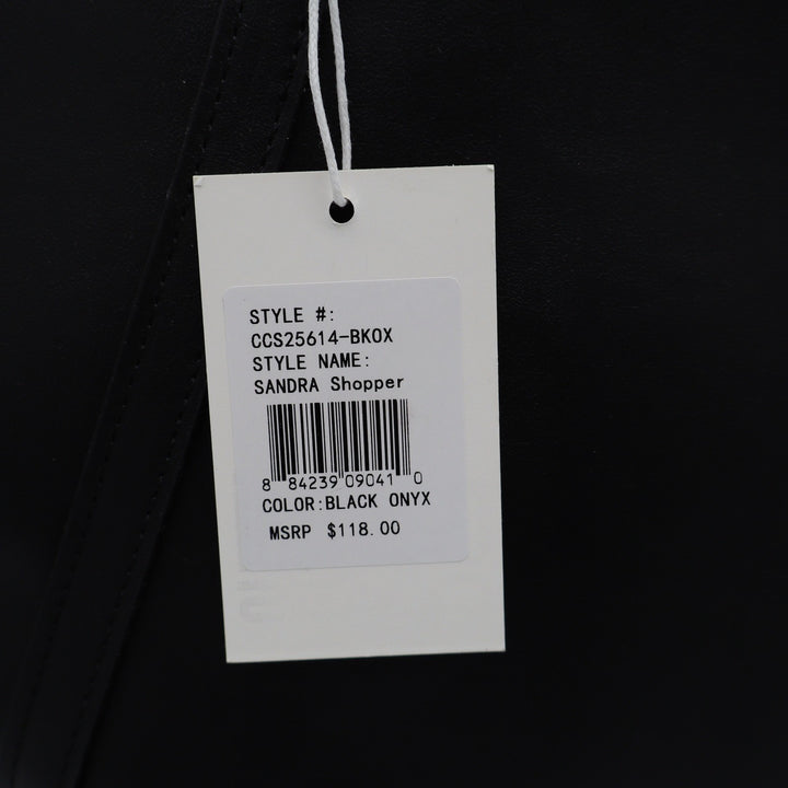 Cavalli Class Sandra Shopper Black Onyx Gold Logo Tote Bag