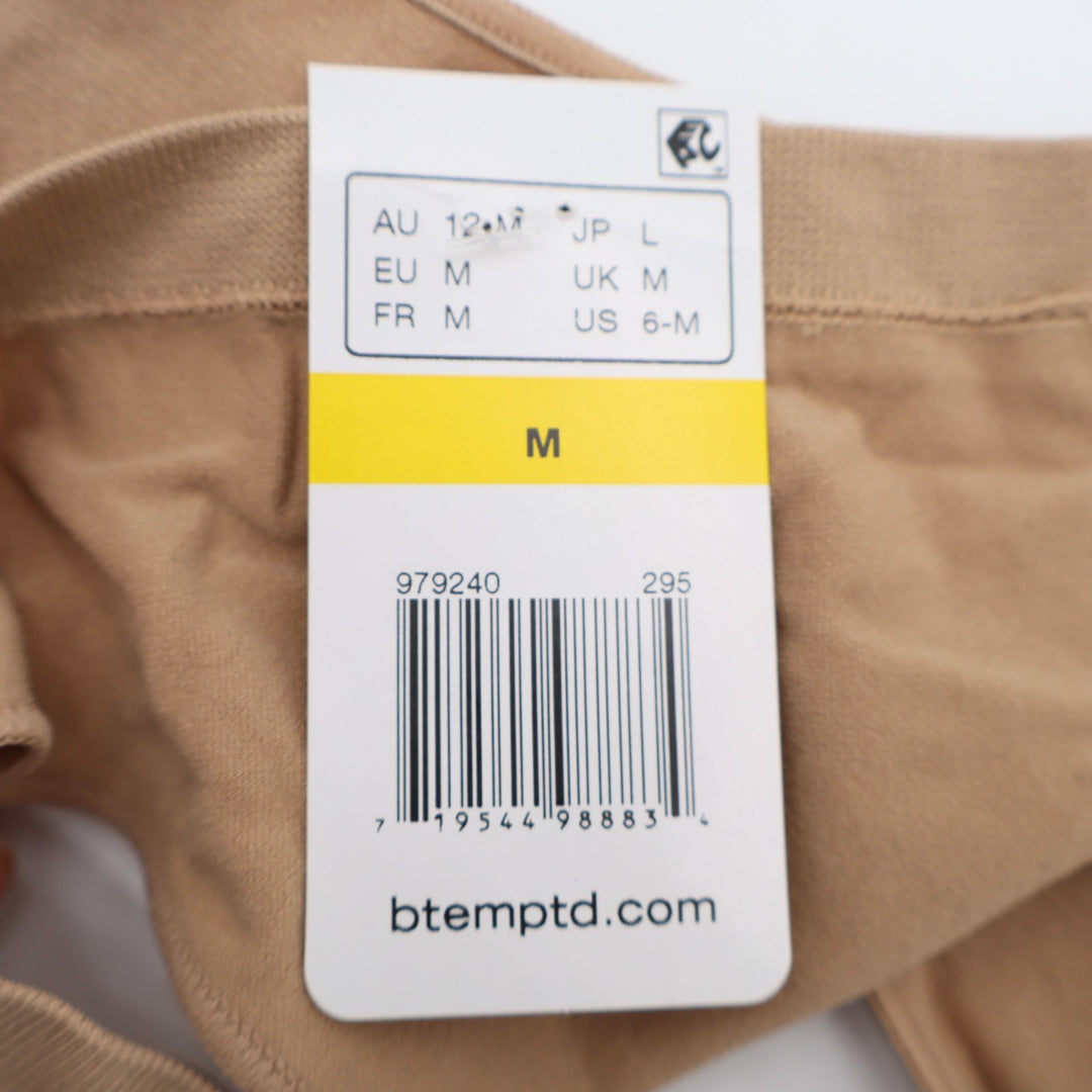 B.tempt'd by Wacoal Comfort Intended Thong Underwear Womens Medium Beige Stretch