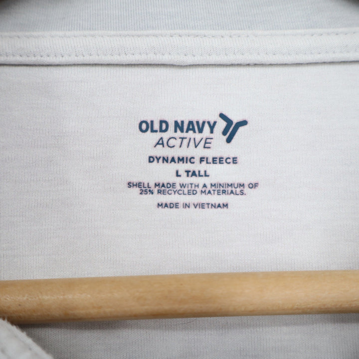 Old Navy Active Dynamic Fleece Quarter Zip Pullover Gray Mens L Tall