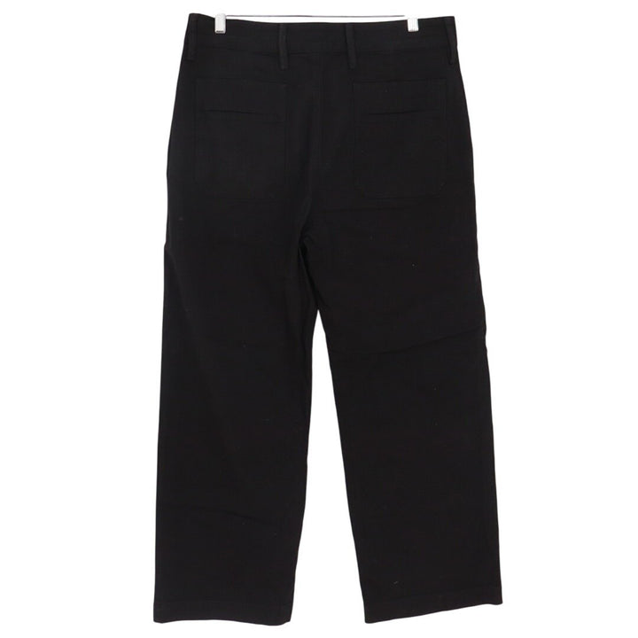American Giant Ankle Pants Womens 14 Black Cotton Stretch Wide Leg Streetwear
