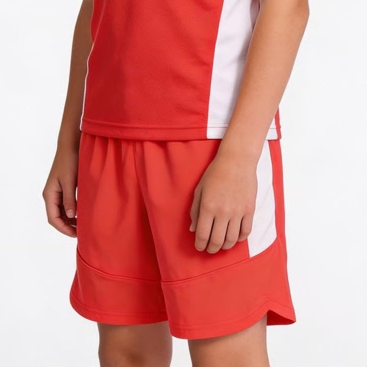 DSG Boys All Sport Short Cabana Coral Pure White Size L 14-16