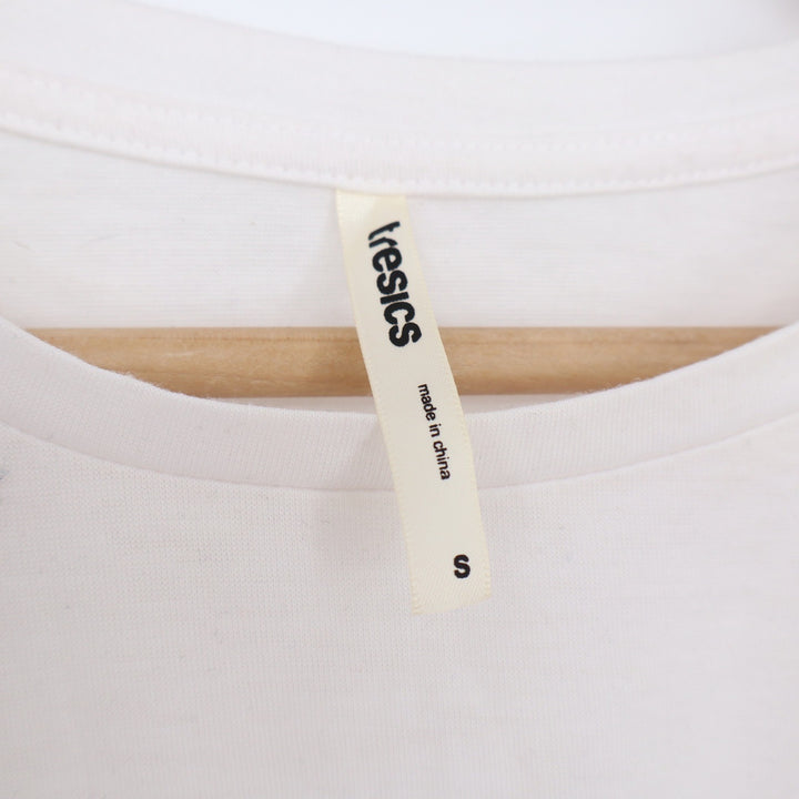 Tresics T Shirt Women's S Ivory Side Knot Twist Front Good