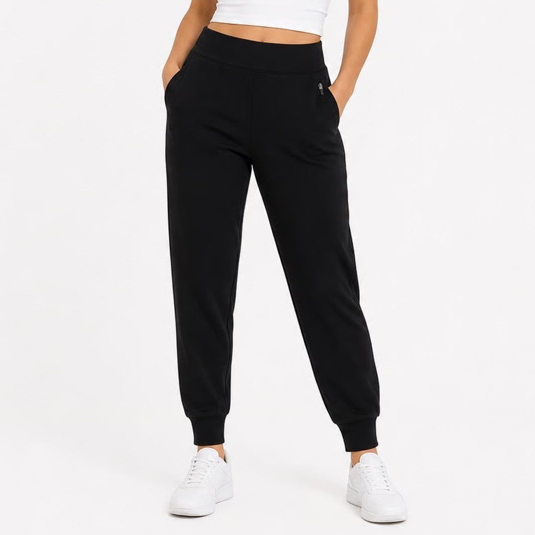 LegEnd Active Womens Black High Waisted Joggers Tapered Sweatpants Size S
