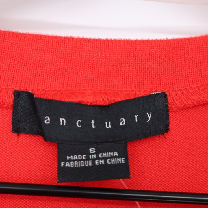 Sanctuary Sweatshirt Womens Small Strawberry Stretch Crew Neck Pocket Outdoor