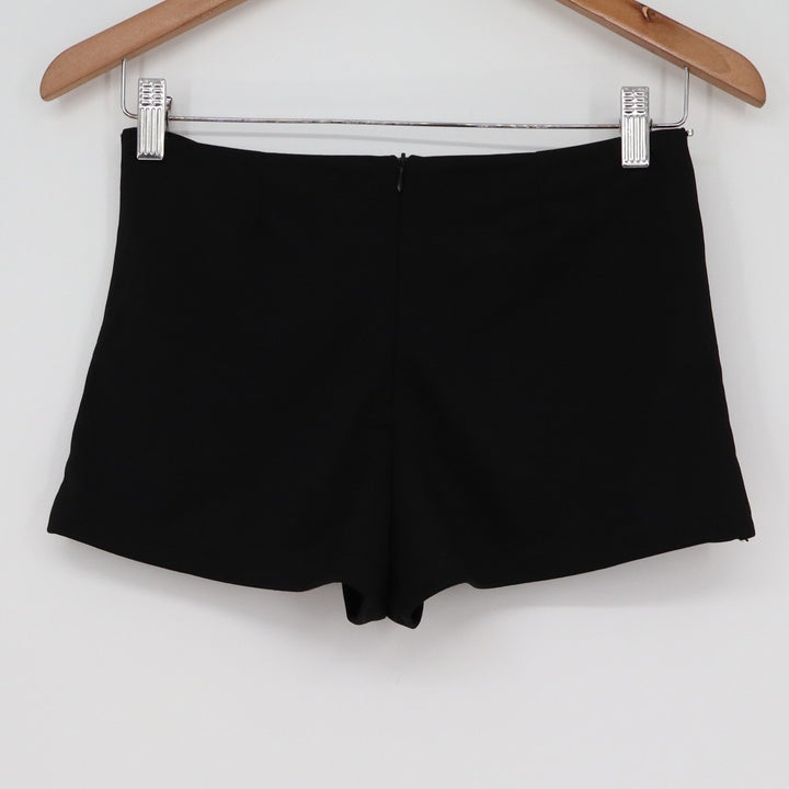 Shein Bae Black Rhinestone Scalloped High Waisted Hot Pants Shorts XS