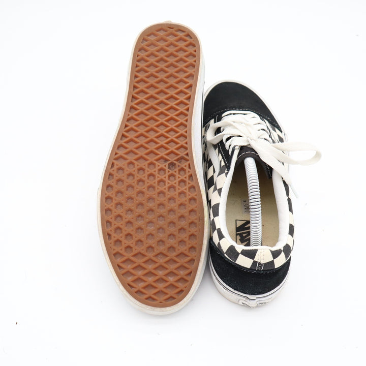 Vans Old Skool Sneakers Unisex M8/W9.5 Black White Check Round Toe Skate Shoes