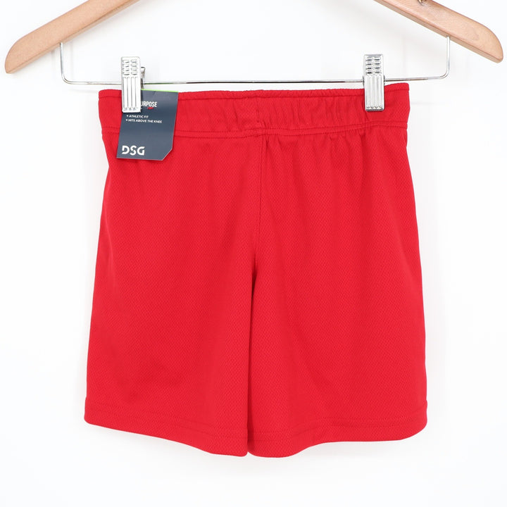 DSG Boys All Purpose Training Shorts Team Red XS 6-7 Athletic Mesh