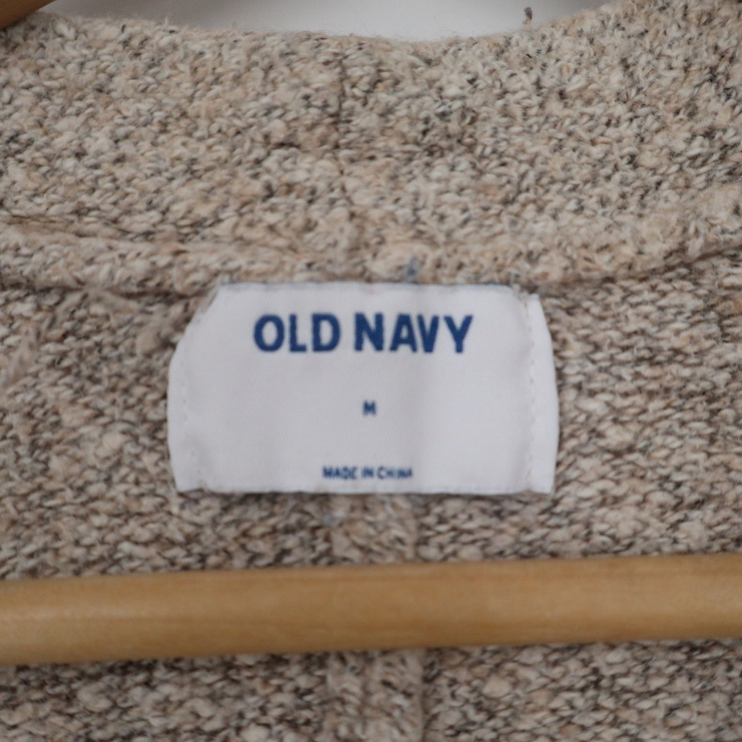 Old Navy Womens Beige Marled Open Front Longline Cardigan Sweater Medium