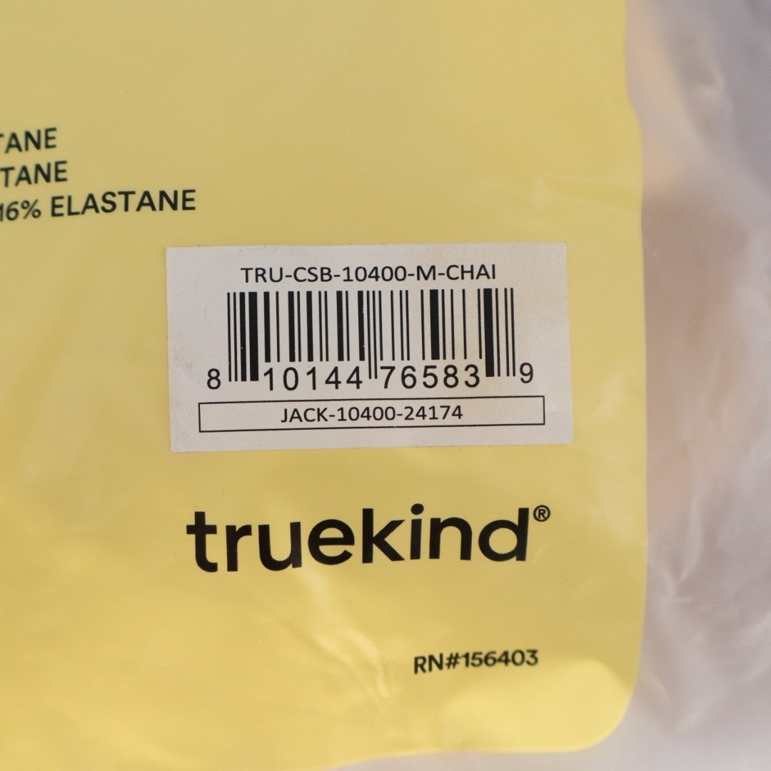 Truekind Convertible Strapless Bandeau Bra Womens Medium Chai Stretch Wireless