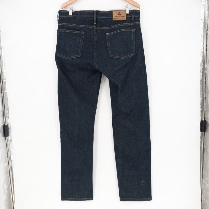 American Giant Dakota Jeans Mens 34x30 Blue Denim Preppy Cotton Stretch Straight