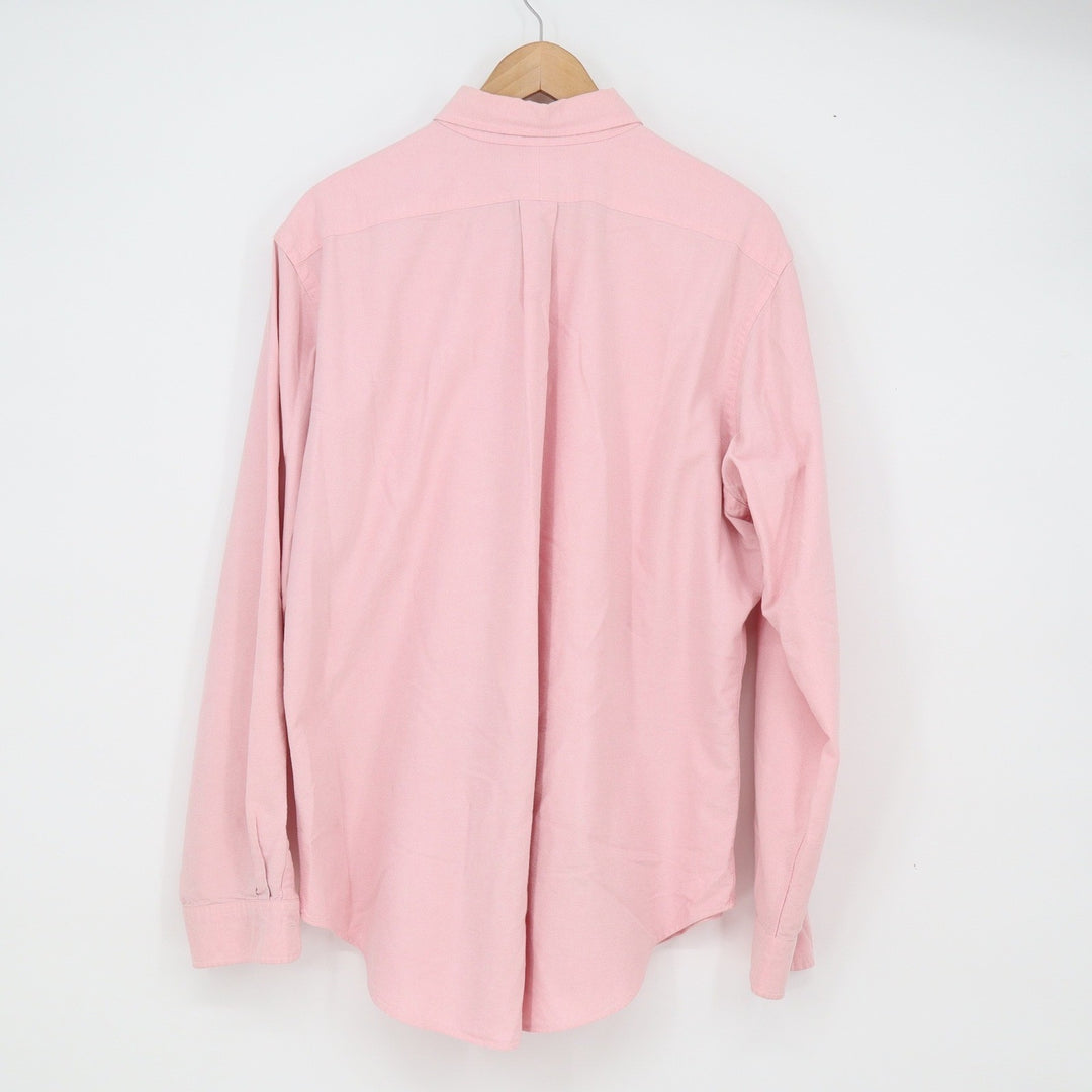 Ralph Lauren Shirt Mens XL Classic Fit Pink Monogram Button-down Excellent