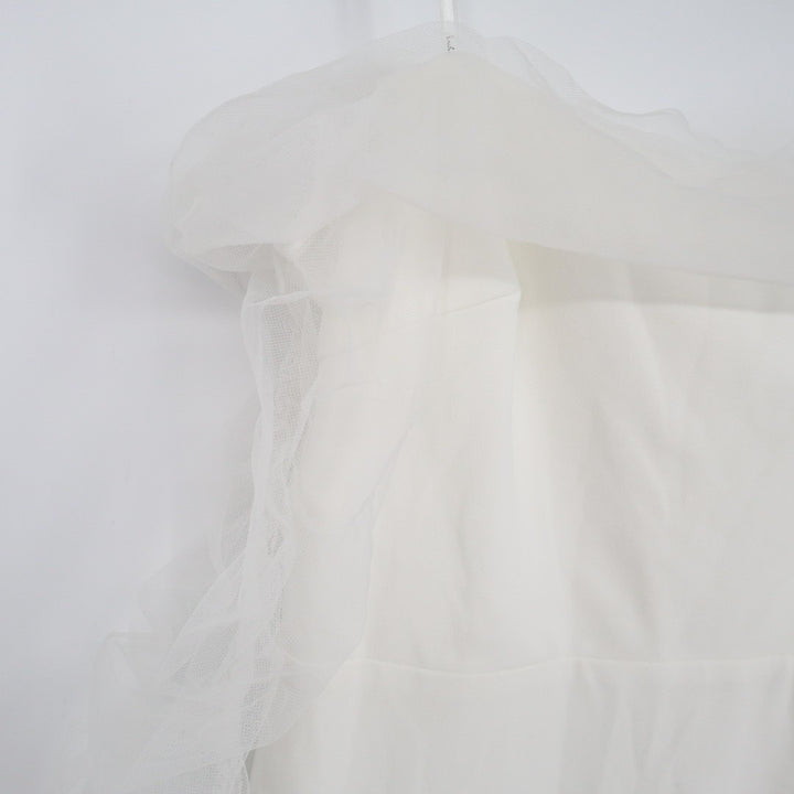 Lulus Eternal Bliss Bustier Maxi Dress Womens XL White Tulle Off-the-Shoulder