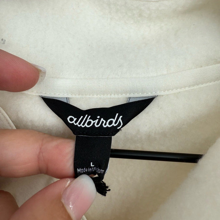 Allbirds Women's Fluff Fleece Pullover Natural White Size L