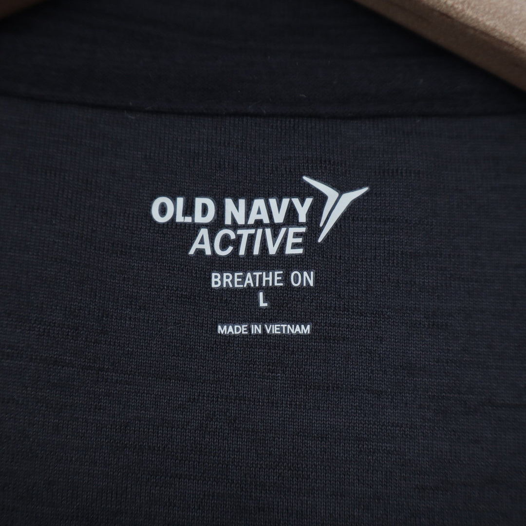 Old Navy Active Breathe On Black Twist Front Tank Top Large Sleeveless Gym Shirt